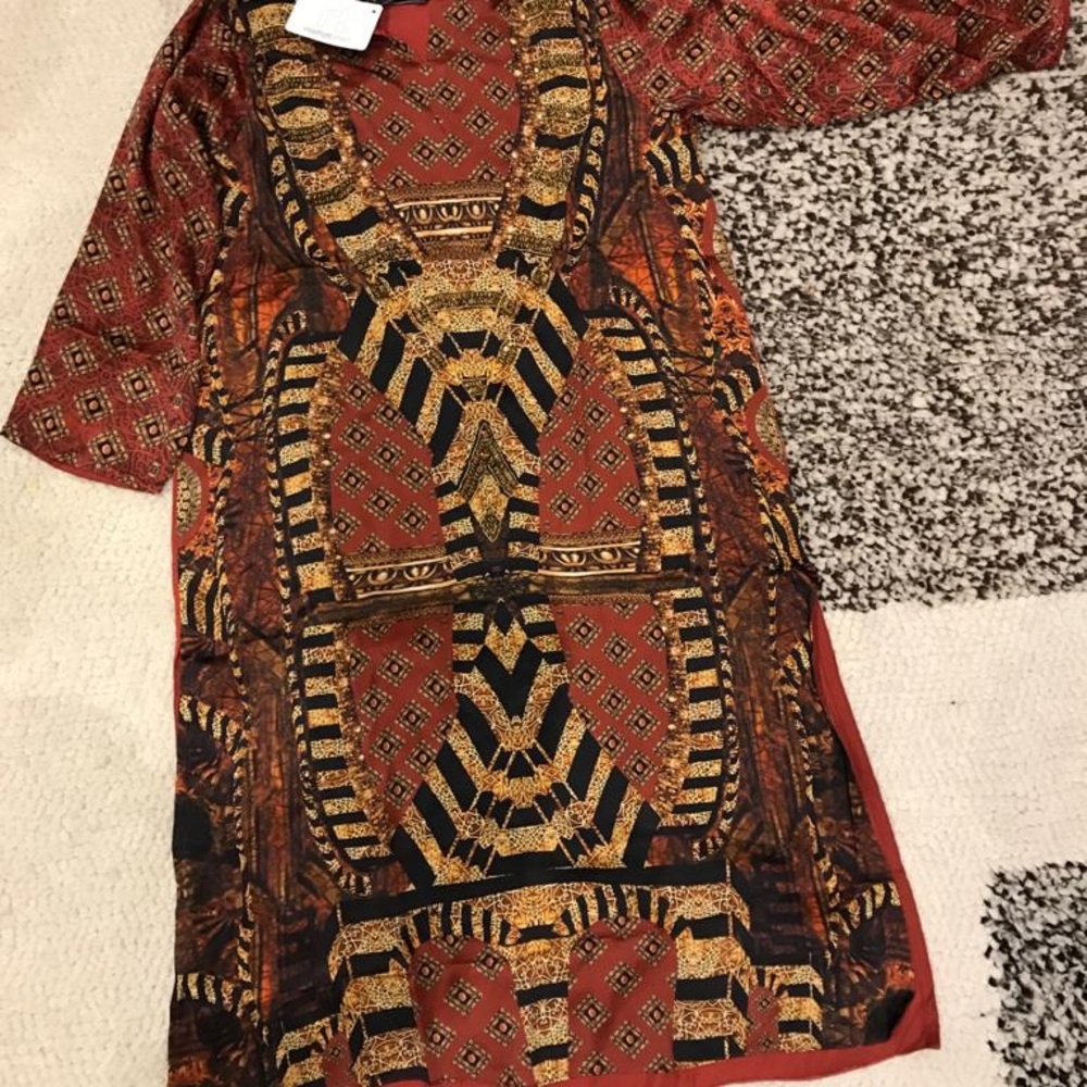 Silk kurta with nice neck work